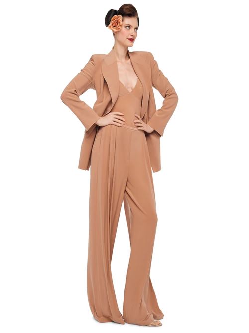classic double breasted jkt NORMA KAMALI | KK1254PLB80833CAPPUCCINO